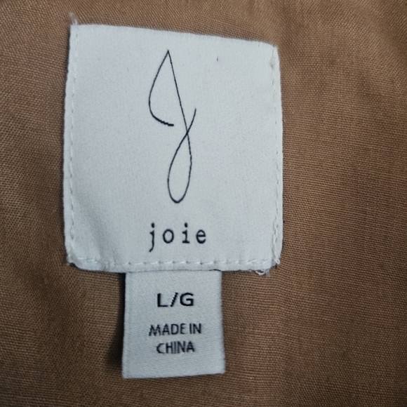 Joie Camel Oversized Shirt Shacket Jacket Large Fall Layering Camping Outdoor - Picture 5 of 11